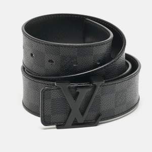 Louis Vuitton Damier Graphite Canvas LV Initiales Belt 105CM