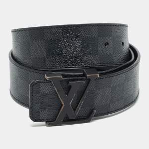 Louis Vuitton Damier Graphite Canvas LV Initiales Belt 90 CM