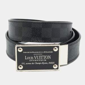 Louis Vuitton Damier Graphite Canvas Inventeur Reversible Belt 95 CM