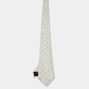 Pre Owned Louis Vuitton Multicolor Print Silk Tie 