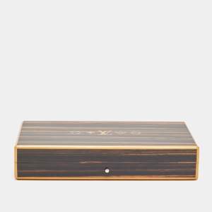 مملوكة مسبقًا علبة ترطيب سفر لوي فيتون كوفريت دي فويج خشب الماهوجني البني