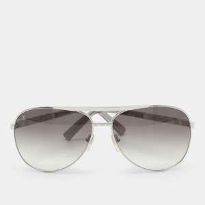 Pre Owned Louis Vuitton Silver/Grey Gradient Z0340U Attitude Pilote Aviator Sunglasses