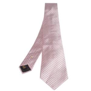 مملوكة مسبقًا Louis Vuitton Pink Silk Jacquard Tie