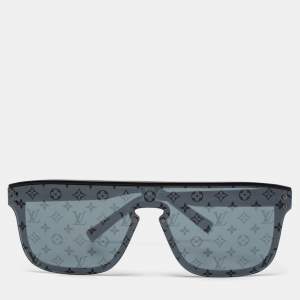 Pre Owned Louis Vuitton Black Monogram LV Waimea Shield Sunglasses