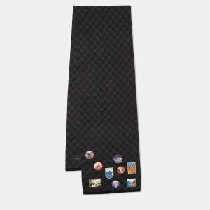 Louis Vuitton Black Damier LV Alpes Helsinki Wool Scarf