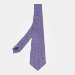 مملوكة مسبقًا Louis Vuitton Blue Arrow Print Silk Tie 