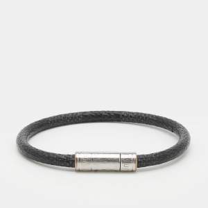 مملوكة مسبقًا Louis Vuitton Keep It Black Damier Canvas Bracelet