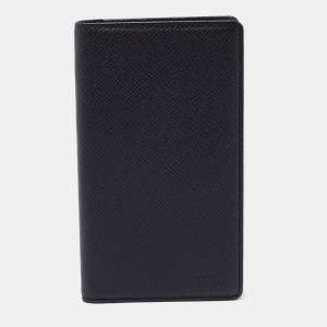 Louis Vuitton Black Taiga Leather Pocket Agenda Cover