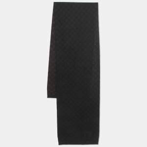 Louis Vuitton Brown Petit Damier Wool Scarf