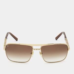 Pre Owned Louis Vuitton Brown/Gold Altitude Gradient Sunglasses