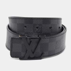 Louis Vuitton Damier Graphite Canvas LV Initiales Belt 95CM