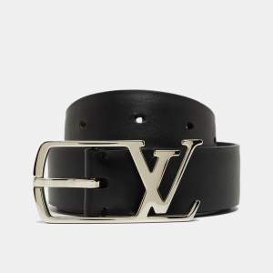 Louis Vuitton Black Leather Neogram Belt 90CM