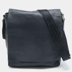 Louis Vuitton Navy Blue Taiga Leather Roman MM Bag