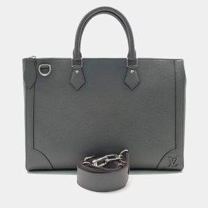 Louis Vuitton Grey Taiga Leather Slim Briefcase Bag