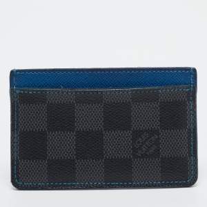 Louis Vuitton Blue Damier Graphite Canvas Card Holder 