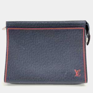 Louis Vuitton Navy Blue Taiga Pochette Voyage MM Bag