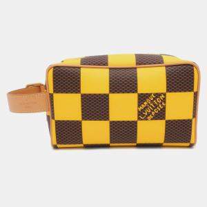 Louis Vuitton Rocker Dopp Kit Yellow Damier Pop Canvas Bag