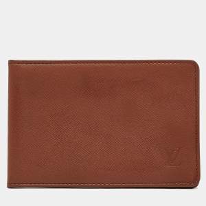 Louis Vuitton Brown Taiga Leather ID Card Holder