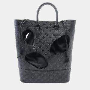 Louis Vuitton Black Leather Monogram Empreinte Mm Tote Bag
