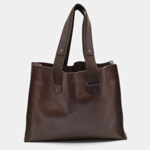 مملوكة مسبقًا Louis Vuitton Dark Brown Utah Leather Mohi Tote