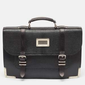 Louis Vuitton Black Lizard Larry Briefcase Bag