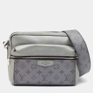 Louis Vuitton Gunmetal Taigarama Canvas and Leather Outdoor Messenger Bag