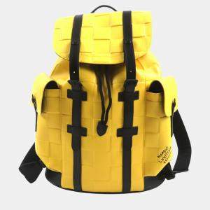 Louis Vuitton Yellow Canvas Damier Scuba Christopher Mm Backpack
