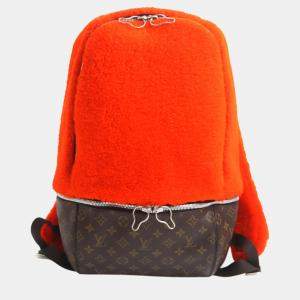Louis Vuitton Orange Canvas Monogram Fleece Backpack