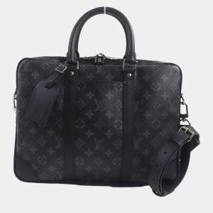 Louis Vuitton Black Canvas Monogram Eclipse Briefcase