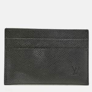 Louis Vuitton Black Taiga Leather Card Holder