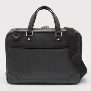 Louis Vuitton Black Taiga Leather Alexander Briefcase
