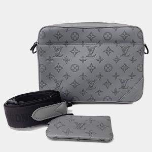 Louis Vuitton Grey Leather Shadow Duo Messenger Bag