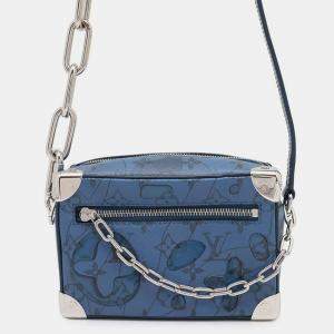 Louis Vuitton Blue Monogram Aqua Garden Mini Soft Trunk Bag