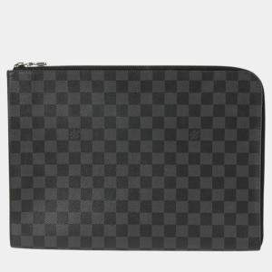 Louis Vuitton Graphite Canvas Pochette Jour GM Clutch