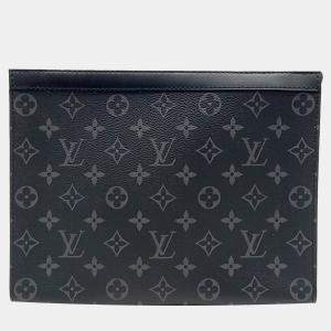 Louis Vuitton Black Coated Canvas and Leather Eclipse Pochette Voyage MM bag