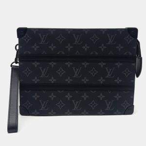 Louis Vuitton Black Leather Eclipse Trunk Pouch