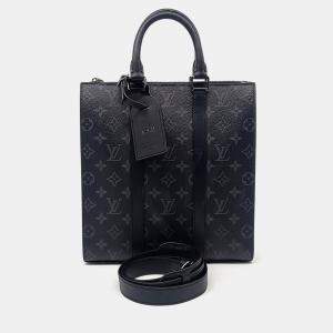 Louis Vuitton Black Coated Canvas Eclipse Sack Plat Crossbody Bag