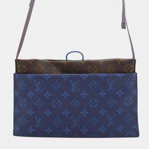 Louis Vuitton Blue/Brown Monogram Pacific Split Sacoche Shoulder Bag