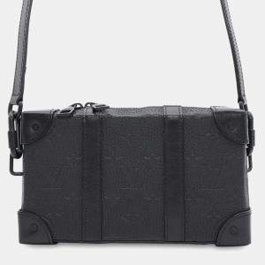Louis Vuitton Noir Monogram Taurillon Soft Trunk Shoulder Bag