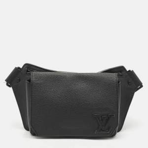 Louis Vuitton Black Leather Take Off Sling Bag
