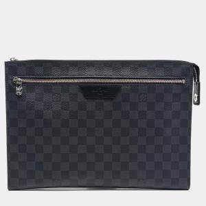 Louis Vuitton Black Canvas Graphite Pochette 24H Clutch