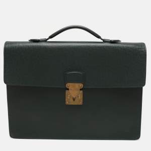 Louis Vuitton Episea Taiga Leather Serviette Kourad Briefcase