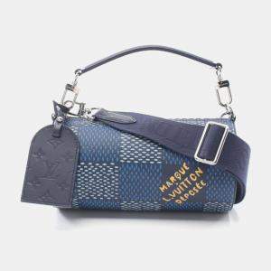 Louis Vuitton Coated Canvas Leather Soft Polochon PM Damier Heritage Handbag