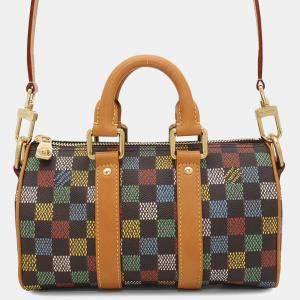 Louis Vuitton Multicolor LV Pars Damier Ebene Canvas Keepall Bandouliere 25 Shoulder Bag