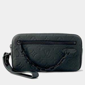 Louis Vuitton Noir Monogram Taurillon Pochette Volga Shoulder Bag
