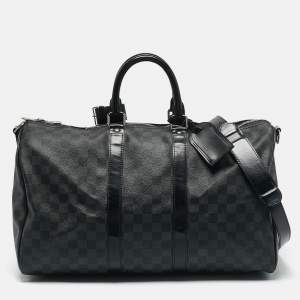 Louis Vuitton Damier Graphite Canvas Keepall Bandouliere 45 Bag