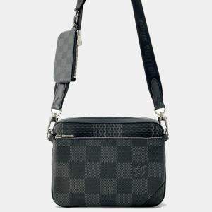 Louis Vuitton Noir Damier Graphite 3D Trio Messenger