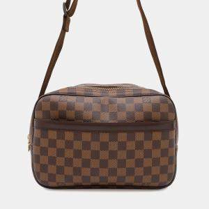 Louis Vuitton Reporter Beige Damier Ebene Canvas Size Pm