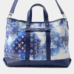 Louis Vuitton Trolley Tote Blue Monogram Bandana