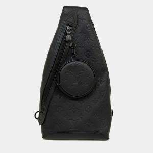 Louis Vuitton Black Coated Canvas Shadow Duo Slingback